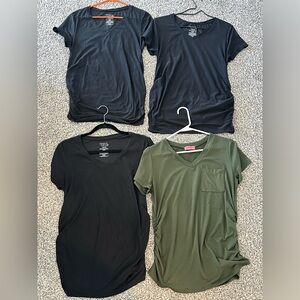 Small maternity v-neck shirt bundle of 4.